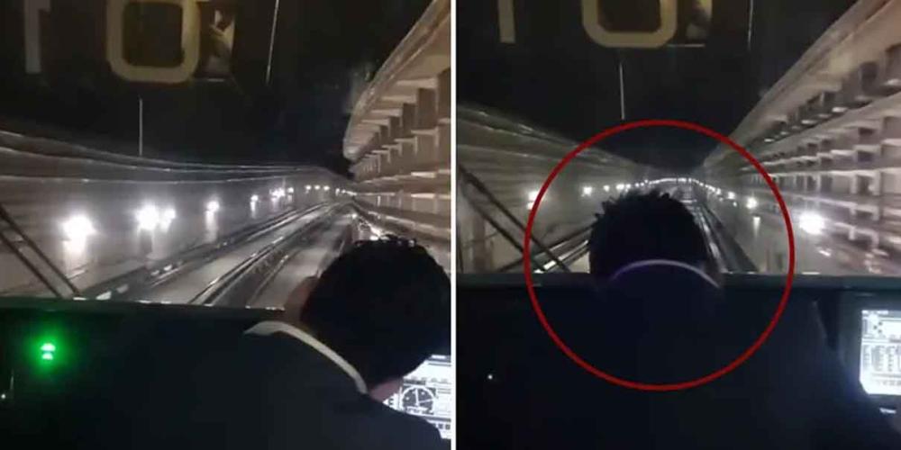 Captan en VIDEO a conductor del Metro CDMX en estado inconveniente, ¿estaba borracho?