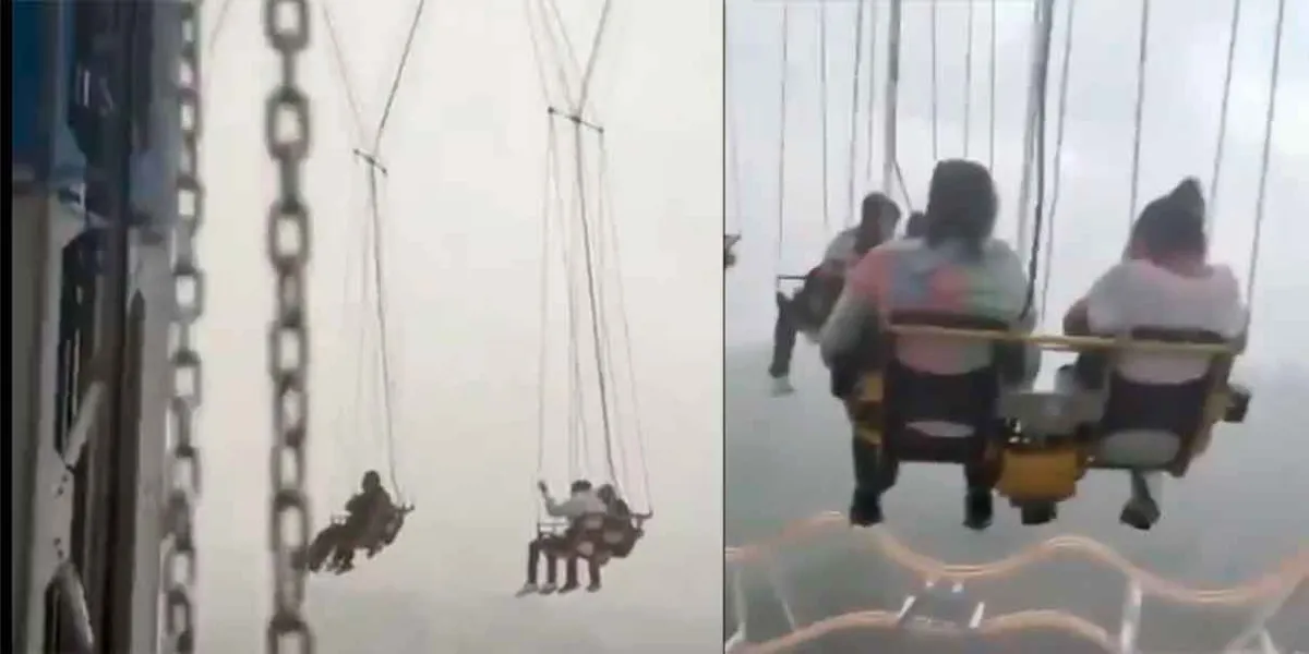 VIDEO. Pánico en Six Flags México: Visitantes quedan atrapados en el aire durante tormenta 